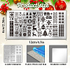 Stainless Steel DIY Nail Art Templates MRMJ-WH0098-052-3