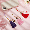 3Pcs 3 Colors Cartoon Lucky Cat Straps Mobile Phone Lanyard AJEW-OC0004-03-4