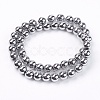 Non-magnetic Synthetic Hematite Beads Strands G-S096-8mm-3-2