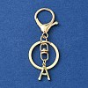 Alloy Initial Letter Charm Keychains KEYC-YW00006-01-1