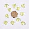 Green Transparent Acrylic Leaf Pendants for Chunky Necklace Jewelry X-DBLA410-9-3