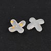 Metal Enlaced Acrylic Bead Caps OACR-G044-01B-2