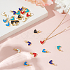 24Pcs 6 Colors Enamel Charms KK-HY0003-96-4