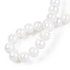 Electroplate Opaque Glass Beads Strands X-GLAA-T032-P10mm-AB02-5