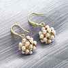 Brass Dangle Stud Earrings X-EJEW-F362-07G-2