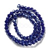 Opaque Solid Color Electroplate Glass Beads Strands EGLA-A039-P4mm-A10-2