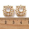 Brass Micro Pave Cubic Zirconia Beads KK-U037-03G-02-3