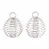 Non-Tarnish 304 Stainless Steel Wire Pendants X-STAS-ZX013-22-25mm-P-1