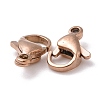 Ion Plating(IP) 304 Stainless Steel Lobster Claw Clasps STAS-H353-A-02RG-2