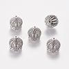 Brass Cubic Zirconia Beads ZIRC-F001-183B-P-1