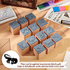 Wooden Stamps with Rubber DIY-WH0002-65C-4