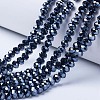 Electroplate Glass Beads Strands X1-EGLA-A034-P6mm-A18-1