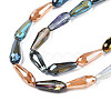 Electroplate Transparent Glass Beads Strands EGLA-Q026-014-3