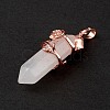 Natural Quartz Crystal Pointed Pendants G-L524-13RG-03-5