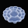 17 Grids Flower Plastic Bead Containers AJEW-YWC0001-06-2