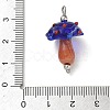 304 Stainless Steel with Handmade Bumpy Lampwork Pendants LA-CBA4231-01E-P-3