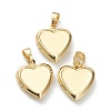 Brass Locket Pendants KK-P199-12G-1