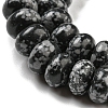 Synthetic Snowflake Obsidian Beads Strands G-D077-E01-03-4