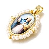 Rack Plating Brass Enamel Pendants KK-C056-07G-M-3