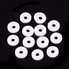 Flat Round Handmade Polymer Clay Bead Spacers CLAY-R067-3.0mm-16-2