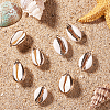 Electroplate Cowrie Shell Links SSHEL-SC0001-01G-3
