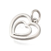 Heart Rack Plating Brass Charms KK-I716-21A-P-2