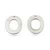 Tarnish Resistant 304 Stainless Steel Letter Charms X-STAS-O072-O-1