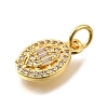 Brass Micro Pave Cubic Zirconia Pendants KK-U072-12G-2