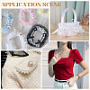 10Yards Polyester & Plastic Pearl Ribbon OCOR-CY0001-78B-4