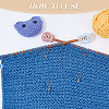 DIY Dog Silicone Beads Knitting Needle Protectors/Knitting Needle Stoppers with Stitch Markerss IFIN-NB0001-56-5
