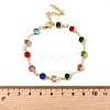 304 Stainless Steel Glass Link Chain Bracelets for Women BJEW-V010-01G-5
