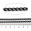 Oxidation Aluminum Faceted Curb Chains CHA-E003-12EB-2