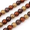PVD Vacuum Plating Non-magnetic Synthetic Hematite Beads Strands X-G-F682-01B-1