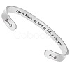 Inspirational 304 Stainless Steel Cuff Bangles FS-WG30F15-06-1