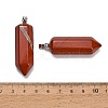 Natural Red Jasper Pendants GG-CBAA0EE-02P-12-2