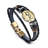 Braided Leather Cord Retro Multi-strand Bracelets BJEW-L616-20C-1