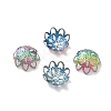 Ion Plating(IP) 304 Stainless Steel Flower Fancy Bead Caps STAS-G085-16MC-1