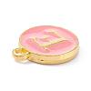 Golden Plated Alloy Enamel Charms X-ENAM-Q437-14E-2