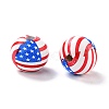 Independence Day Natural Wood Beads X1-WOOD-K006-B01-3