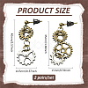 2 Pairs Alloy Toothed Wheel Dangle Stud Earrings EJEW-HY0001-19B-2