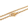 304 Stainless Steel Cable Chain Necklace Making STAS-P045-01G-2