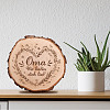 Carved Wood Round Sheets AJEW-WH0362-005-7