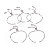 Tarnish Resistant Adjustable 304 Stainless Steel Slider Bracelets Making STAS-T050-030P-1