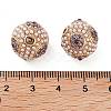 Golden Plated Alloy Rhinestone Beads FIND-E046-14G-04-3