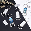 Sublimation Blanks Keychains Zinc Alloy Bottle Opener Blank Key Rings KEYC-PH0001-39P-2