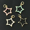 Rack Plating Eco-Friendly Brass Enamel Pendants KK-K332-01-2