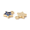 Rack Plating Eco-friendly Brass Enamel Charms KK-D073-01G-05-NR-3