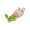 Brass Enamel Pendants KK-C119-19A-02-2
