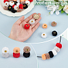 60Pcs 6 Colors Imitation Mink Fur European Beads FIND-FG0004-37B-3