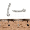 Brass Pave Clear Cubic Zirconia Pendants CU-CBA9FFD-11P-01-3